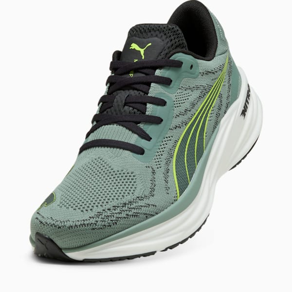 Tenis de correr Magnify NITRO 2 para hombre, Green Moon-Yellow Alert, extralarge